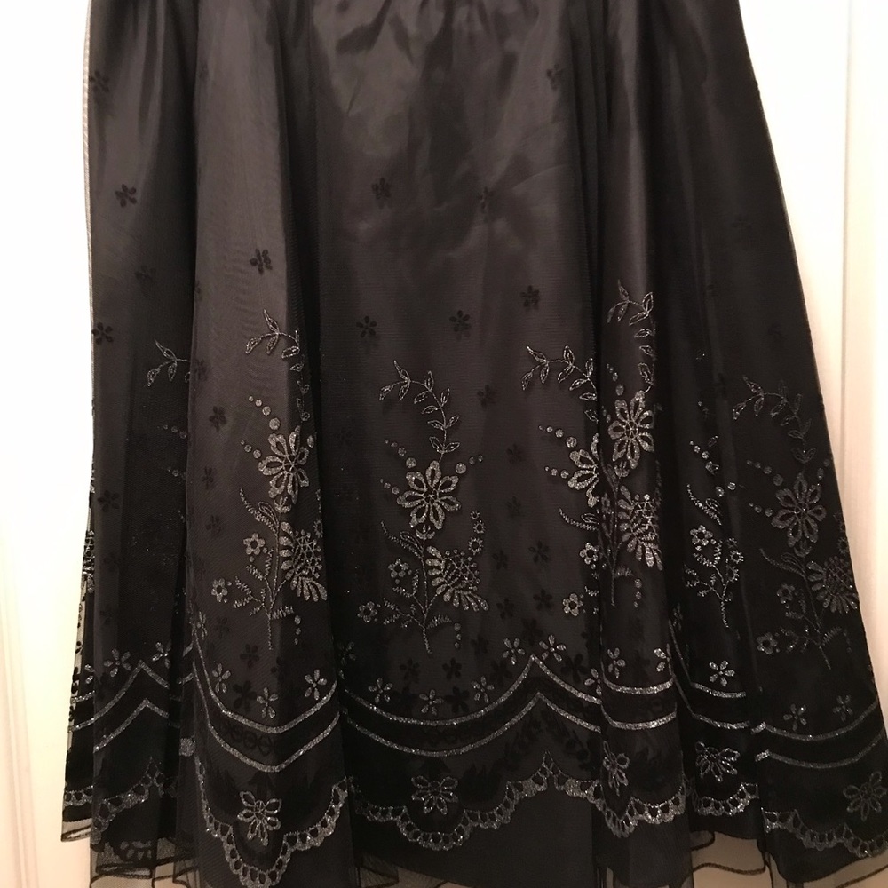 Shimmery Black Semi-Formal Or Cocktail Party Skirt
